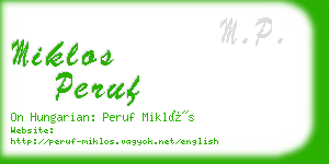 miklos peruf business card